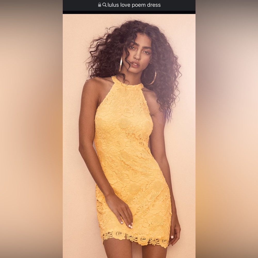 Lulus love poem yellow dress - L